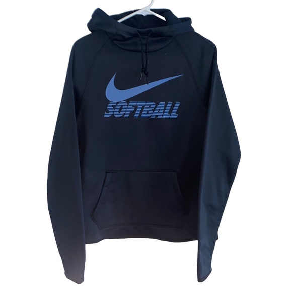 Nike Therma Pullover Navy Blue Softball Hoodie Small - Picture 1 of 7